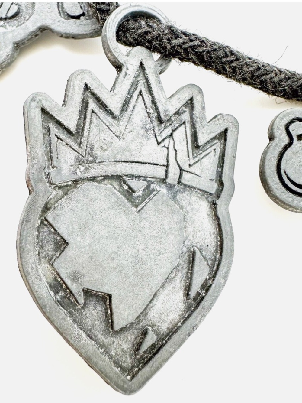 Black Cord Necklace with Metal Charms - Picture 7 of 11